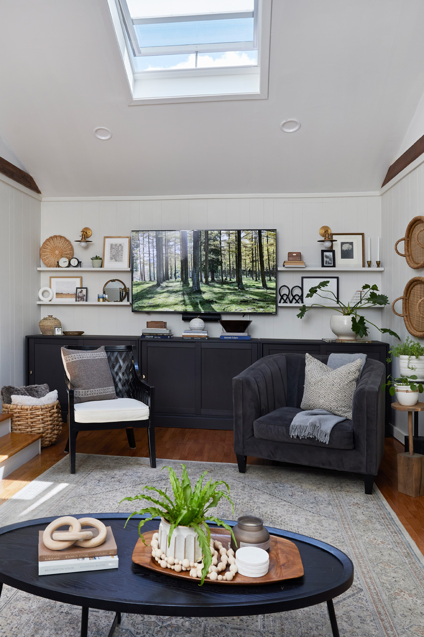 VELUX venting skylight in living room